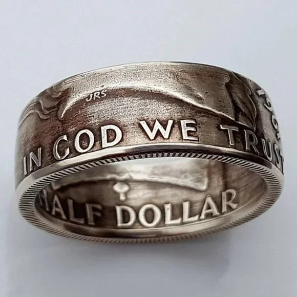 $$$ Awesome 1961 Half Dollar Replica Band Made of 925 Sterling Silver $$$ - Picture 3 of 3